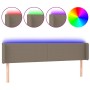 Kopfteil mit LED aus taupegrauem Stoff 203x16x78/88 cm von vidaXL, Kopf- und Fußteile - Ref: Foro24-3122982, Preis: 86,44 €, ...