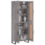 Aparador alto madera contrachapada gris sonoma 69,5x34x180 cm