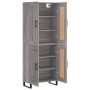 Aparador alto madera contrachapada gris sonoma 69,5x34x180 cm