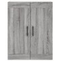 Aparador alto madera contrachapada gris sonoma 69,5x34x180 cm