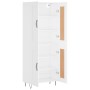 Aparador alto madera contrachapada blanco 69,5x34x180 cm