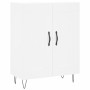 Aparador alto madera contrachapada blanco 69,5x34x180 cm