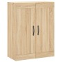 Aparador alto madera contrachapada color roble 69,5x34x180 cm