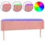 Cabecero con LED de terciopelo rosa 203x16x78/88 cm de vidaXL, Cabeceros y pies de cama - Ref: Foro24-3123027, Precio: 70,88 ...