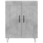 Aparador alto madera contrachapada gris hormigón 69,5x34x180 cm