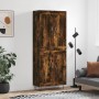 Aparador alto madera contrachapada roble ahumado 69,5x34x180 cm