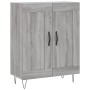 Aparador alto madera contrachapada gris sonoma 69,5x34x180 cm