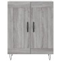 Aparador alto madera contrachapada gris sonoma 69,5x34x180 cm