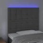 Kopfteil mit LED-Leuchten, dunkelgrauer Samt, 100 x 5 x 118/128 cm von vidaXL, Kopf- und Fußteile - Ref: Foro24-3122901, Prei...