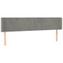 Hellgraues Samtkopfteil mit LED 203x16x78/88 cm von vidaXL, Kopf- und Fußteile - Ref: Foro24-3123022, Preis: 68,55 €, Rabatt: %