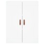 Aparador alto madera contrachapada blanco 69,5x34x180 cm