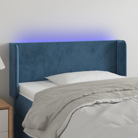 LED-Kopfteil aus dunkelblauem Samt, 93 x 16 x 78/88 cm von vidaXL, Kopf- und Fußteile - Ref: Foro24-3122996, Preis: 61,83 €, ...