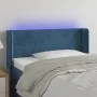 LED-Kopfteil aus dunkelblauem Samt, 93 x 16 x 78/88 cm von vidaXL, Kopf- und Fußteile - Ref: Foro24-3122996, Preis: 64,32 €, ...
