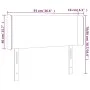 LED-Kopfteil aus dunkelblauem Samt, 93 x 16 x 78/88 cm von vidaXL, Kopf- und Fußteile - Ref: Foro24-3122996, Preis: 64,32 €, ...