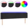 Kopfteil aus schwarzem Samt mit LED 163x16x78/88 cm von vidaXL, Kopf- und Fußteile - Ref: Foro24-3123012, Preis: 83,38 €, Rab...