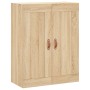 Aparador alto madera contrachapada color roble 69,5x34x180 cm