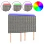 Headboard with LED lights light gray velvet 144x5x118/128 cm by vidaXL, Headboards and footboards - Ref: Foro24-3122906, Pric...