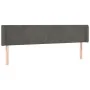 Dark gray velvet headboard with LED 183x16x78/88 cm by vidaXL, Headboards and footboards - Ref: Foro24-3123017, Price: 73,18 ...