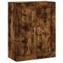 Aparador alto madera contrachapada roble ahumado 69,5x34x180 cm