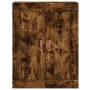 Aparador alto madera contrachapada roble ahumado 69,5x34x180 cm