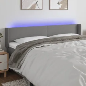 Dark gray fabric headboard with LED 203x16x78/88 cm by vidaXL, Headboards and footboards - Ref: Foro24-3122979, Price: 85,83 ...