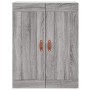 Aparador alto madera contrachapada gris sonoma 69,5x34x180 cm