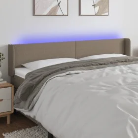 Headboard with LED in taupe gray fabric 163x16x78/88 cm by vidaXL, Headboards and footboards - Ref: Foro24-3122966, Price: 80...