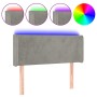 Light gray velvet headboard with LED 83x16x78/88 cm by vidaXL, Headboards and footboards - Ref: Foro24-3122986, Price: 45,97 ...