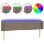 Headboard with LED in taupe gray fabric 163x16x78/88 cm by vidaXL, Headboards and footboards - Ref: Foro24-3122966, Price: 80...