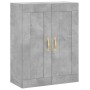 Aparador alto madera contrachapada gris hormigón 69,5x34x180 cm