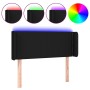 Black fabric headboard with LED 93x16x78/88 cm by vidaXL, Headboards and footboards - Ref: Foro24-3123080, Price: 45,51 €, Di...