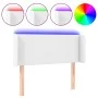 Headboard with LED white synthetic leather 103x16x78/88 cm by vidaXL, Headboards and footboards - Ref: Foro24-3123041, Price:...