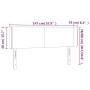 Kopfteil mit LED, weißem Kunstleder, 147 x 16 x 78/88 cm von vidaXL, Kopf- und Fußteile - Ref: Foro24-3123047, Preis: 78,03 €...