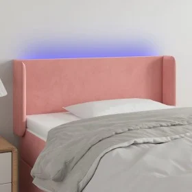Rosa Samtkopfteil mit LED 83x16x78/88 cm von vidaXL, Kopf- und Fußteile - Ref: Foro24-3122991, Preis: 51,55 €, Rabatt: %