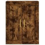 Aparador alto madera contrachapada roble ahumado 69,5x34x180 cm