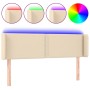 Cabecero con LED de tela crema 147x16x78/88 cm de vidaXL, Cabeceros y pies de cama - Ref: Foro24-3123099, Precio: 61,09 €, De...