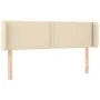 Cream fabric headboard with LED 147x16x78/88 cm by vidaXL, Headboards and footboards - Ref: Foro24-3123099, Price: 58,88 €, D...