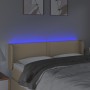Kopfteil aus cremefarbenem Stoff mit LED 147x16x78/88 cm von vidaXL, Kopf- und Fußteile - Ref: Foro24-3123099, Preis: 61,15 €...