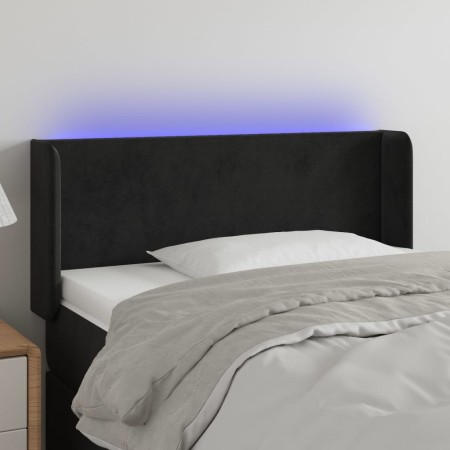 Kopfteil aus schwarzem Samt mit LED 83x16x78/88 cm von vidaXL, Kopf- und Fußteile - Ref: Foro24-3122988, Preis: 49,78 €, Raba...