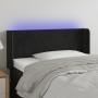 Kopfteil aus schwarzem Samt mit LED 83x16x78/88 cm von vidaXL, Kopf- und Fußteile - Ref: Foro24-3122988, Preis: 49,78 €, Raba...