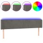 Dunkelgraues Samtkopfteil mit LED 163x16x78/88 cm von vidaXL, Kopf- und Fußteile - Ref: Foro24-3123011, Preis: 75,93 €, Rabat...