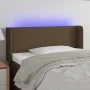Cabecero con LED de tela marrón oscuro 103x16x78/88 cm de vidaXL, Cabeceros y pies de cama - Ref: Foro24-3123089, Precio: 48,...