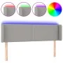 Kopfteil aus hellgrauem Stoff mit LED 147x16x78/88 cm von vidaXL, Kopf- und Fußteile - Ref: Foro24-3123094, Preis: 61,67 €, R...