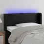 Cabecero con LED cuero sintético negro 83x16x78/88 cm de vidaXL, Cabeceros y pies de cama - Ref: Foro24-3123028, Precio: 45,3...