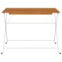 Mesa de cafetería plegable madera acacia y acero 100x54x71 cm