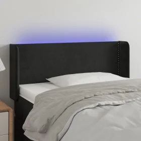 Black velvet headboard with LED 93x16x78/88 cm by vidaXL, Headboards and footboards - Ref: Foro24-3123134, Price: 49,05 €, Di...