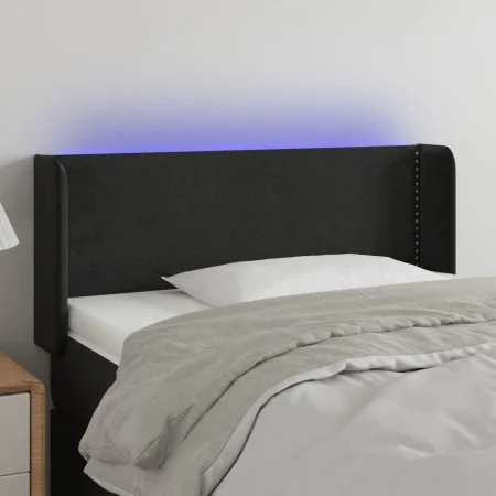 Black velvet headboard with LED 93x16x78/88 cm by vidaXL, Headboards and footboards - Ref: Foro24-3123134, Price: 49,05 €, Di...