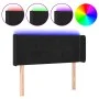 Black velvet headboard with LED 93x16x78/88 cm by vidaXL, Headboards and footboards - Ref: Foro24-3123134, Price: 49,05 €, Di...