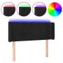 Kopfteil aus schwarzem Samt mit LED 93x16x78/88 cm von vidaXL, Kopf- und Fußteile - Ref: Foro24-3123134, Preis: 47,86 €, Raba...