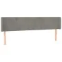 Light gray velvet headboard with LED 183x16x78/88 cm by vidaXL, Headboards and footboards - Ref: Foro24-3123016, Price: 72,38...